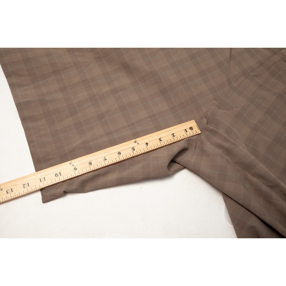 Nike Golf Shorts Mens 40 Brown Plaid Fit Dry Flat Front Athletic 347141-242 - Picture 9 of 10